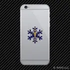 Indiana Snowflake Cell Phone Sticker Mobile IN snow flake snowboard skiing skii