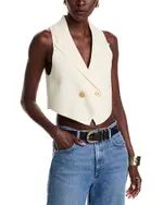 L'Agence Zadie Knit Peak Lapel Vest