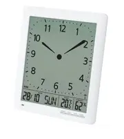 Franklin CL-1 Large Format 10 Atomic Digital-Analog Wall Clock Day/Date Temperat