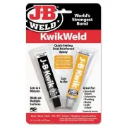JB Weld Kwik Weld Steel Reinforced Epoxy for Metal Repair 1 oz Tubes 6 Min Set