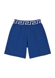 Versace Kids Greca Cotton Shorts (4-6 Years) - Blue - 05YR (5 Years) 05YR (5 years)