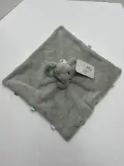NWT Kelly Baby Gray Elephant Security Blanket Rattle Plush Lovey Toy With Tags
