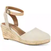 Style & Co Women Ankle Strap Espadrille Sandal Mailena Size US 11M White Canvas