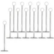 12x Table Number Stand Ring Clip 40mm Base 300mm Menu / Card Holder