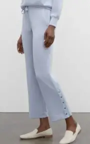 Club Monaco LIGHT BLUE Women's Ankle Snap Pants, US Medium