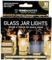 10pce Mini Jar Shaped Lights LED Battery Operated - Warm White