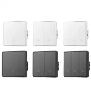 Tuya Zigbe 1/2/3 Gang Smart Wall Light Button Switch with 6M Radar Human Motion Detection Alarm Sensor No/Need Neutral W