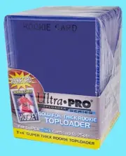 25 Ultra Pro 75PT ROOKIE GOLD TOPLOADERS Rigid Thick Sports Card Sleeve Standard