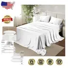 1000 Thread Count Egyptian Cotton Full Sheet Set - Luxury 4 Pc White Bedding