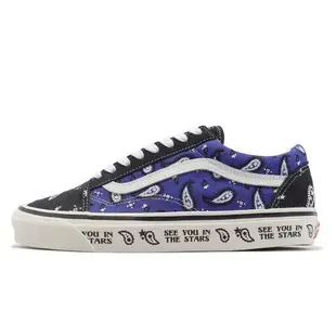 Vans 休閒鞋 Old Skool 36 DX 男鞋 女鞋 藍 黑 安納海姆 變形蟲 腰果花 刺繡 VN0A54F3NVY