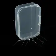 2Pcs Plastic Storage Box Small Clear Jewelry Organizer Case Container Tools