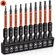 10-Pack Triangle Screwdriver Set- Premium S2 Steel Triangle Bit Set 2.56" Lon...