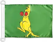 AZ FLAG Boxing Kangaroo NAUTICAL Flag 18'' x 12'' - Australian national symbol - Australia flags 30 x 45 cm - Banner 12x18 in for boat