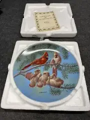 Cardinal Birds Collector's Plate by Knowles "The Singing Lesson “. (OT092323-07)