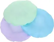 DRESSOOS 3pcs Shower Cap Hair Bonnet Elastic Band Pe Lined Bath Cap Reusable Bath Bonnet Elastic Hair Cap Waterproof Bath Hair Hat Waterproof Bath Cap Environmental Protection Bath Cap or