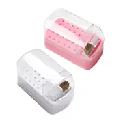 Nail Drill Bit Holder 30 Hole Dustproof Organizer Display Storage Box Nail Tool