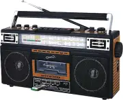 4 Band Radio Cassette Player Boombox Bluetooth Speaker AM/FM/SW Radio MP3