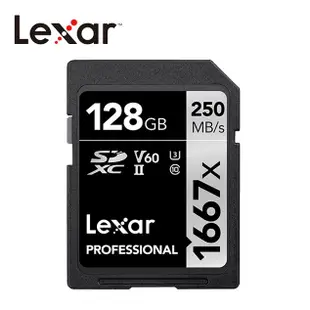 Lexar® 128GB Professional 1667x SDXC™ UHS-II 記憶卡