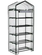 [Green Fingers] 5 Tier Mini Greenhouse Garden Shed 1.9x0.7x0.5M