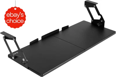 Large under Desk 27 X 11 Inch Computer Keyboard and Mouse Tray with Swinging Hei
