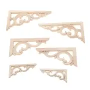 2pcs/4pcs Unpainted Woodcarved Corners Onlay Applique Decal Furniture Decoration