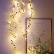 2M 20LEDs Golden Leaves String Lights for Home Xmas Wedding Decor