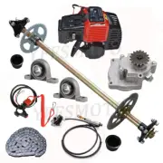Go Kart Live Rear Axle Kit Hub Wheel Sprocket 50cc Engine Motor Brake Caliper AU