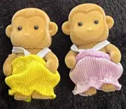 Animal Family MONKEY BABIES baby doll figures sylvanian families calico critters