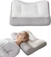 Orthopedic Deep Sleep Pillow, 2025 Upgraded Sleep Apnea Pillow, Sleep Apnea Pillows Ergonomic Pillows for Neck and Shoulder, Side Back Stomach Sleepers (White)