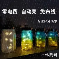 在飛比找樂天市場購物網優惠-太陽能星星罐子燈陽臺氛圍燈室外掛燈梅森瓶燈庭院花園裝飾燈批發