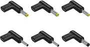 tunghey 6Pack USB 3.1 Type C Female to DC Male Adapter, 90 Degree Angled USB C to DC 12V PD Emulator Trigger Charging Adapter Plug for Laptop,Router,Mobile Power Supply Charger Connector