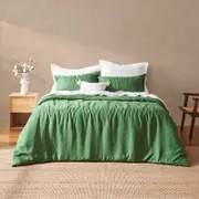 Natural Home Vintage Washed Hemp Linen Quilt Cover Set Eden - Super King Bed