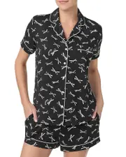 kate spade new york Printed Short Sleeve Boxer Pajama Set