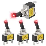 4PCS Red LED Toggle Switch 30 Amp 12 Volt Toggle Switch SPST ON Off 2 ...