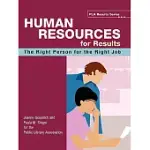 HUMAN RESOURCES FOR RESULTS: THE RIGHT PERSON FOR THE RIGHT JOB