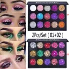 2Pack Shimmer Glitter Eye Shadow Powder Palette Matte Eyeshadow Cosmetic Makeup