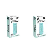2PK Scribbles Stationery LED USB Clip on Bedtime Reading Booklight Blue 5y+