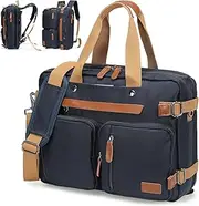 SUIKIHUM 15.6" Laptop Backpack for Men, Versatile 3-in-1 Design and 12 Pockets for Organized Storage, Water-resistant, Blue, Blue, 15.6
