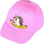 [Palgrave Ltd] Kids Children Girls Rainbow Unicorn Cap Summer Sun Hat 2-8 Years