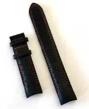 Original MIDO Ocean Star 4730, 4735, 8730 Black Orange Leather Watch Band Strap