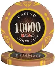 TX GIRL 10PCS/LOT Clay Texas Poker Chip Set Diamond Coins Casino Chips Poker Card Entertainment Accessories for Party and Game (Color : 10000)