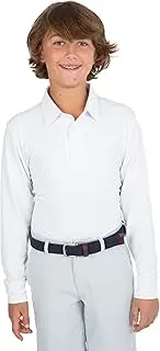 [IBKUL] Boy's Athleisure Wear Sun Protective UPF 50+ Icefil Cooling Tech Solid Long Sleeve Polo - 95199B