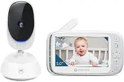 Motorola Baby Monitor - VM75 Video Baby Monitor with Camera, 1000ft Range 2.4 GHz Wireless 5" Screen, Two-Way Audio, Remote Pan, Digital Tilt, Zoom, Room Temperature Sensor, Lullabies, Night Vision