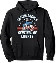 [Marvel] 4th Of July Captain America Sentinel Of Liberty Pullover Hoodie