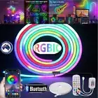 RGBIC LED Strip Neon Rope Lights Dimmable Waterproof Flex DC 12V Tube Bar Sign