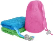 Linkidea 3 Pack Soap Bag, Exfoliating Soap Saver Pouch, Exfoliator Sponge Soap P