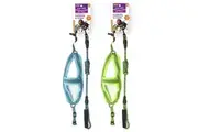2x Paws & Claws Dog Pet 120cm Mesh Lead 50-70cm Adjustable Harness Medium Assort