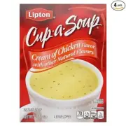 SOUP SECRETS Lipton Instant Soup Cream of Chicken 4 Count For a Warm Cup of Soup