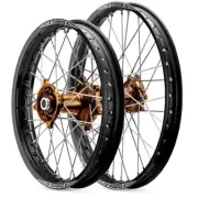 Kawasaki KX450F 2006-2018 21/19 Talon Wheel Set Black Rims Mag Hubs