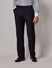 Hawes & Curtis Black Twill Wool Classic Fit Suit Trousers Size: 42" (EU 58)